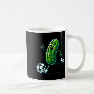 Taza De Café Jugador de pickleball divertido de pepino de fútbo