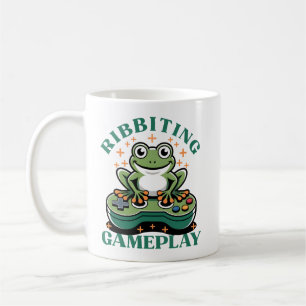 Taza De Café Jugador de Rana Divertido, Controlador de Videojue