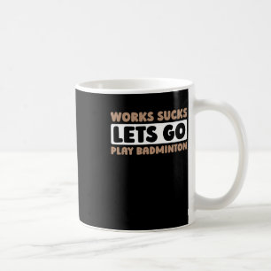 Taza De Café Jugador de raquetas de la Corte de Badminton - Rac
