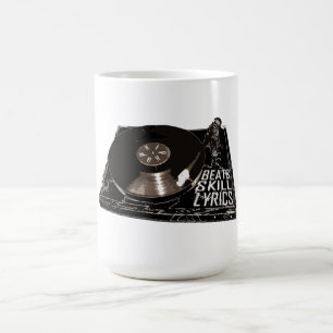 TAZA DE CAFÉ JUGADOR DE REGISTRO DE LÍRICAS DE HIP HOP BEATS SK