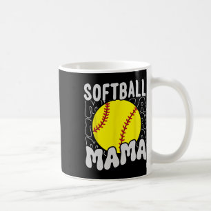 Taza De Café Jugador de sóftbol Groovy Mama Hijas Juego Día de