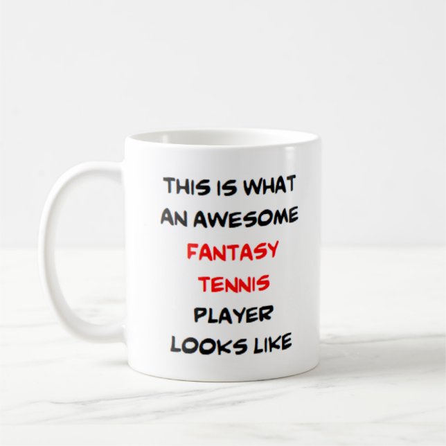 Taza De Café jugador de tenis fantástico, increíble (Izquierda)
