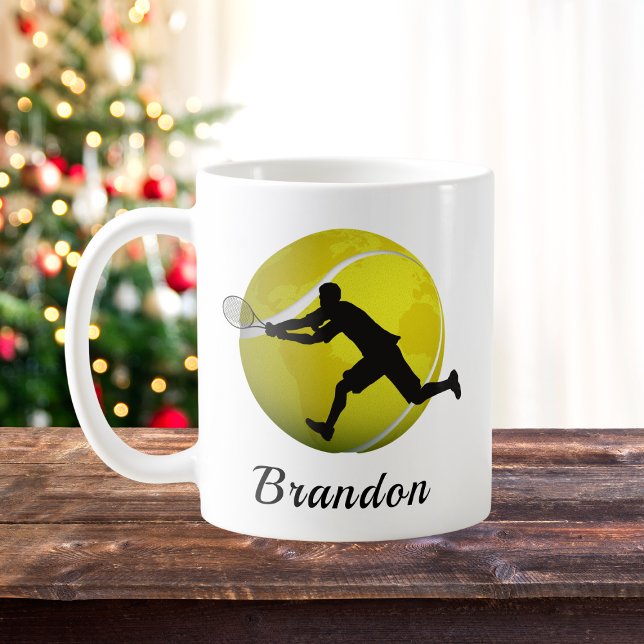 Taza De Café Jugador De Tenis Nombre Personalizado Café Mug (Subido por el creador)