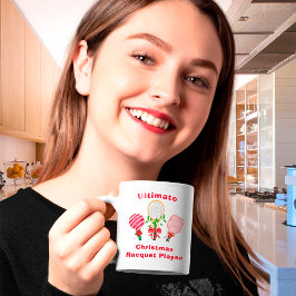 Taza De Café Jugador de tenis, paddleball, pickleball en Navida