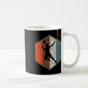 Taza De Café Jugador de tenis Retro Badminton Deportes de Vinta