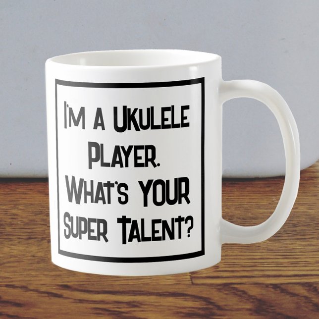 Taza De Café Jugador de Ukulele Super Talent. Coffee Mug (Subido por el creador)