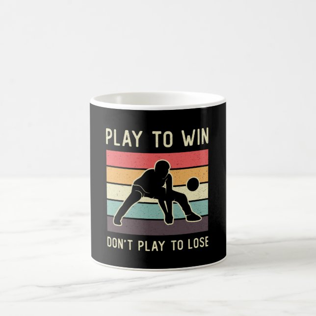Taza De Café Jugador de voleibol juega para ganar no jugar para (Centro)