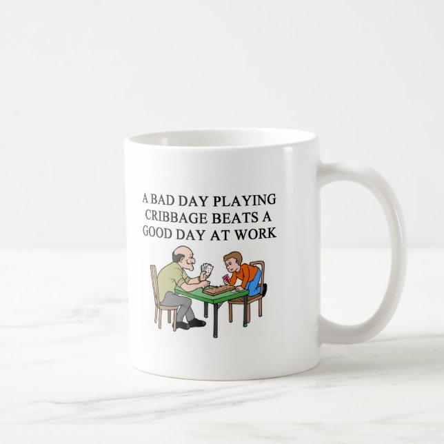 Taza De Café jugador del juego del cribbage (Derecha)