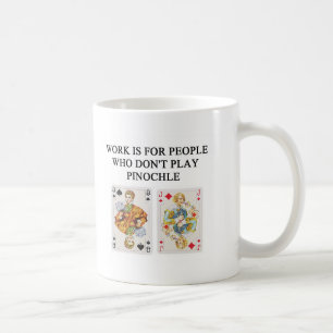 Taza De Café Jugador del juego del PINOCHLE