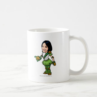 Taza De Café Jugador del personal de la isla del misterio de