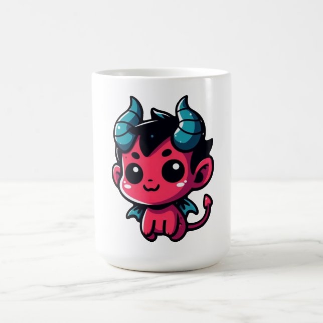 Taza De Café Jugador diablo rojo - Personalizado, personaje, ro (Centro)