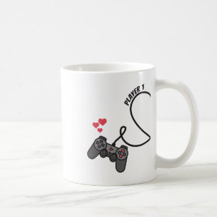Taza De Café Jugador divertido 1 jugador 2 jugador coincidente
