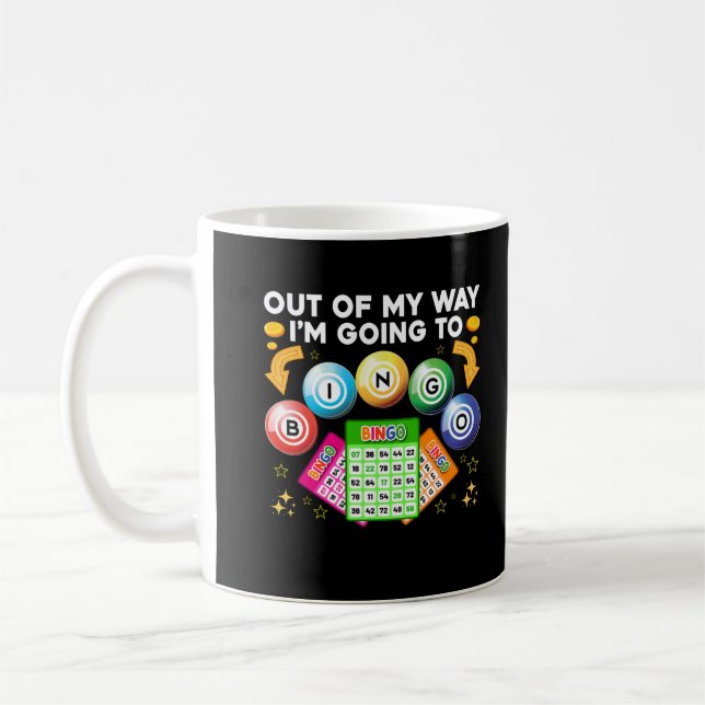 Taza De Café Jugador divertido de Bingo Gamblgo (Izquierda)