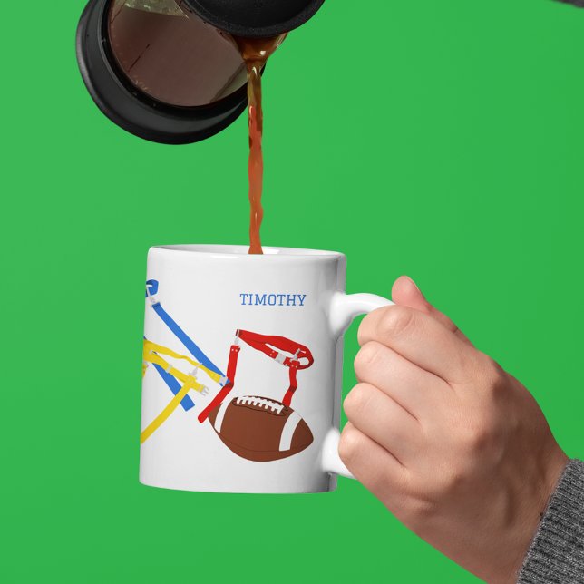 Taza De Café Jugador entrenador de fútbol de bandera personaliz (Subido por el creador)