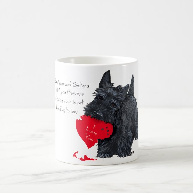 Taza De Café Jugador escocés Terrier Valentine Mug (Centro)