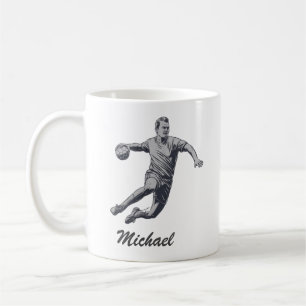 Taza De Café Jugador moderno de balonmano de moda de moda