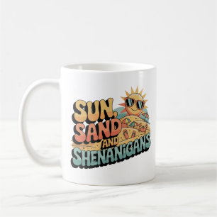 Taza De Café Jugador Retro Beach Sun Cita de verano colorido