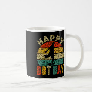 Taza De Café Jugador Retro de Fútbol Arte de Lunares Estudiante