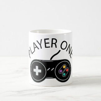 Taza De Café Jugador Un Jugador: regalo de controlador de video