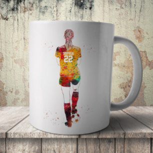 Taza De Café Jugadora de fútbol