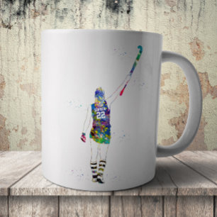 Taza De Café Jugadora de Hockey sobre Césped Femenino