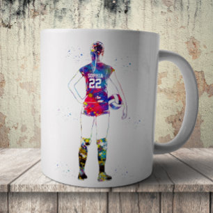Taza De Café Jugadora de voleibol