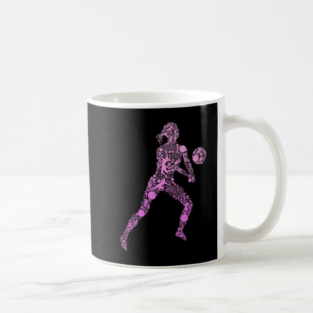 Taza De Café Jugadora Juvenil Chica de Voleibol 7 (Derecha)