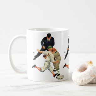 Taza De Café Jugadores de béisbol deportivos vintage seguros en