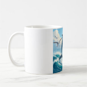 Taza De Café Jugando al delfín Motif Mug