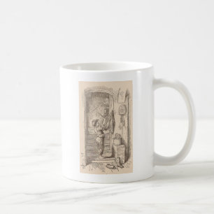 Taza De Café Jugando en las escaleras