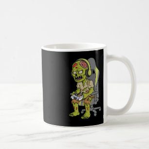 Taza De Café Jugando Halloween Zombie Scary Gamer Niños Niños A