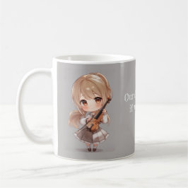 Taza De Café Jugando violín en acción