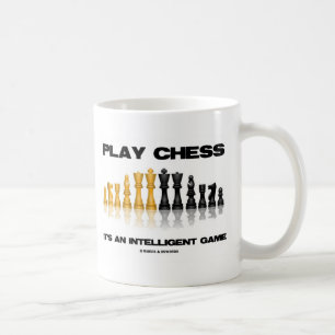 Taza De Café Jugar al ajedrez es un juego inteligente