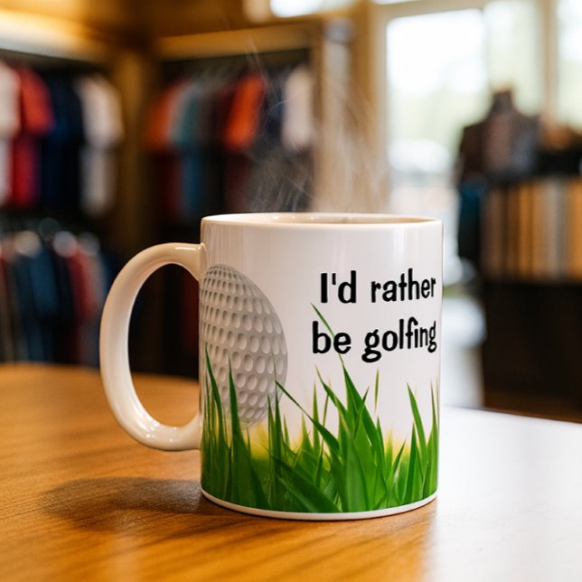 Taza De Café Jugar al golf ("I'd rather be golfer coffee mug , is a great gift idea )