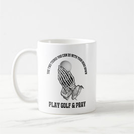 Taza De Café Jugar al golf y a la peluca de rezar