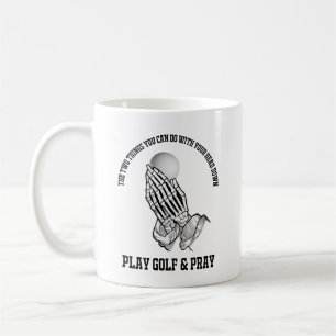 Taza De Café Jugar al golf y a la peluca de rezar