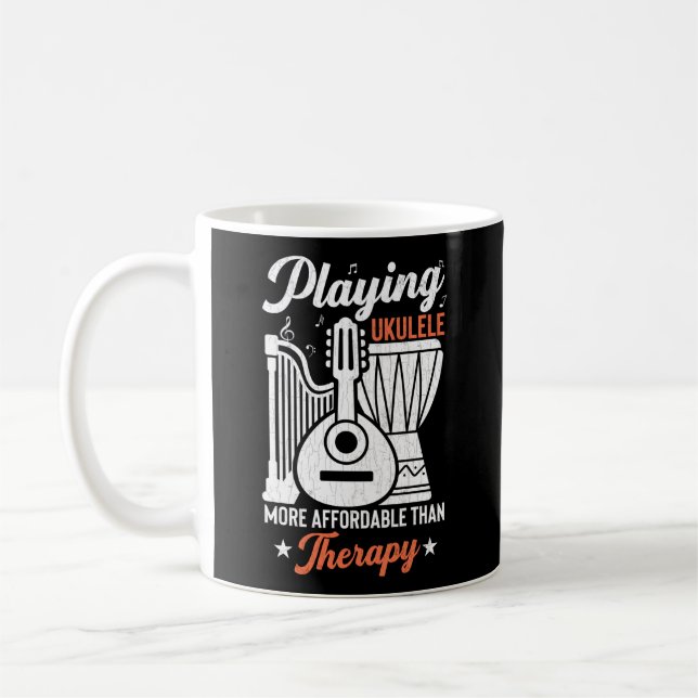 Taza De Café Jugar al Ukulele es música de los Terapéuticos (Izquierda)