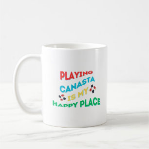 Taza De Café Jugar Canasta Es Mi Lugar Feliz