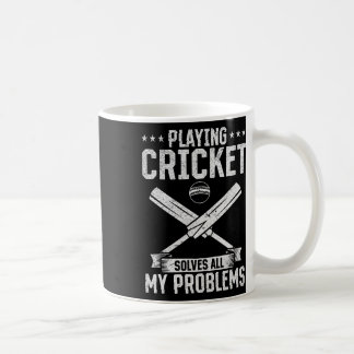 Taza De Café Jugar Cricket Resuelve Todos Mis Problemas - Citas