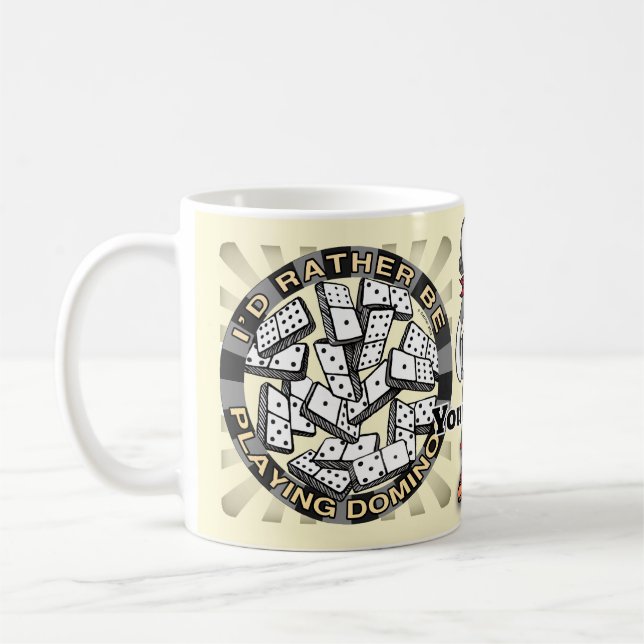 Taza De Café Jugar Dominó (Izquierda)