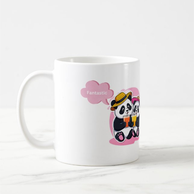Taza De Café Jugo de bebida de los Pandas Cute (Izquierda)