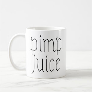 Taza De Café Jugo de Macarra Humor Divertido en texto Negro Vin