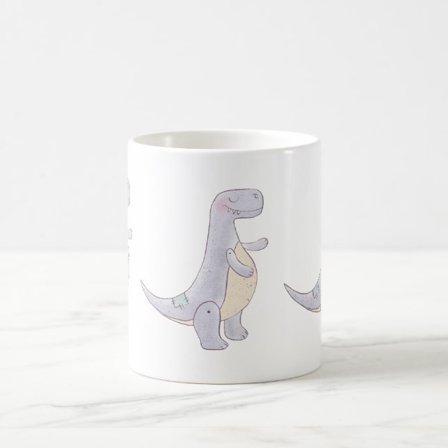 Taza De Café Juguete de Dinosaurio Tírannosauro Gris (Centro)