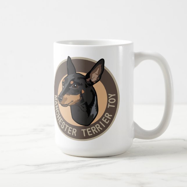 Taza De Café Juguete de perro terrier de Manchester (Derecha)