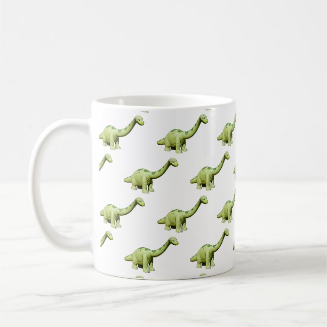 Taza De Café Juguete Personalizado de Dinosaurio Brontosauro (Izquierda)
