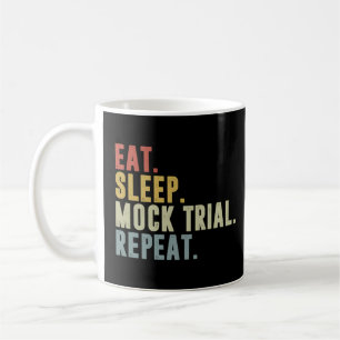 Taza De Café Juicio contra simulación de sueño de Eat Sleep