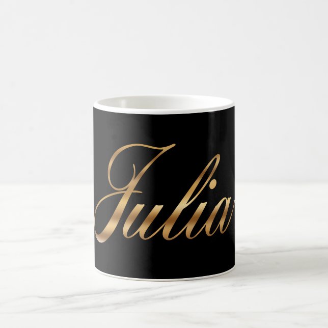 Taza De Café Julia gold Design Lettering Tasse Kaffeetasse (Centro)
