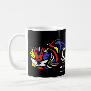 Taza De Café Julie de Graag Woodcut Cat