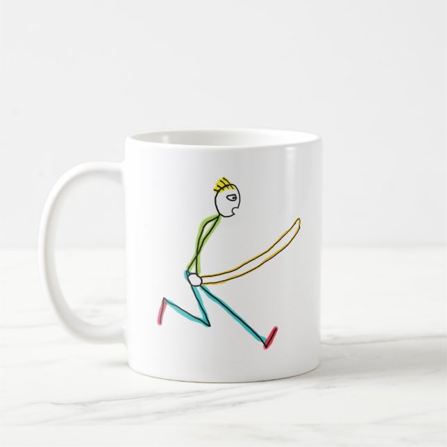 Taza De Café Jump Rope Skipping Stickman (Izquierda)