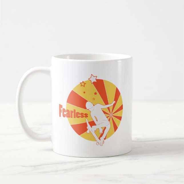 Taza De Café Jumping de esquí sin miedo (Izquierda)